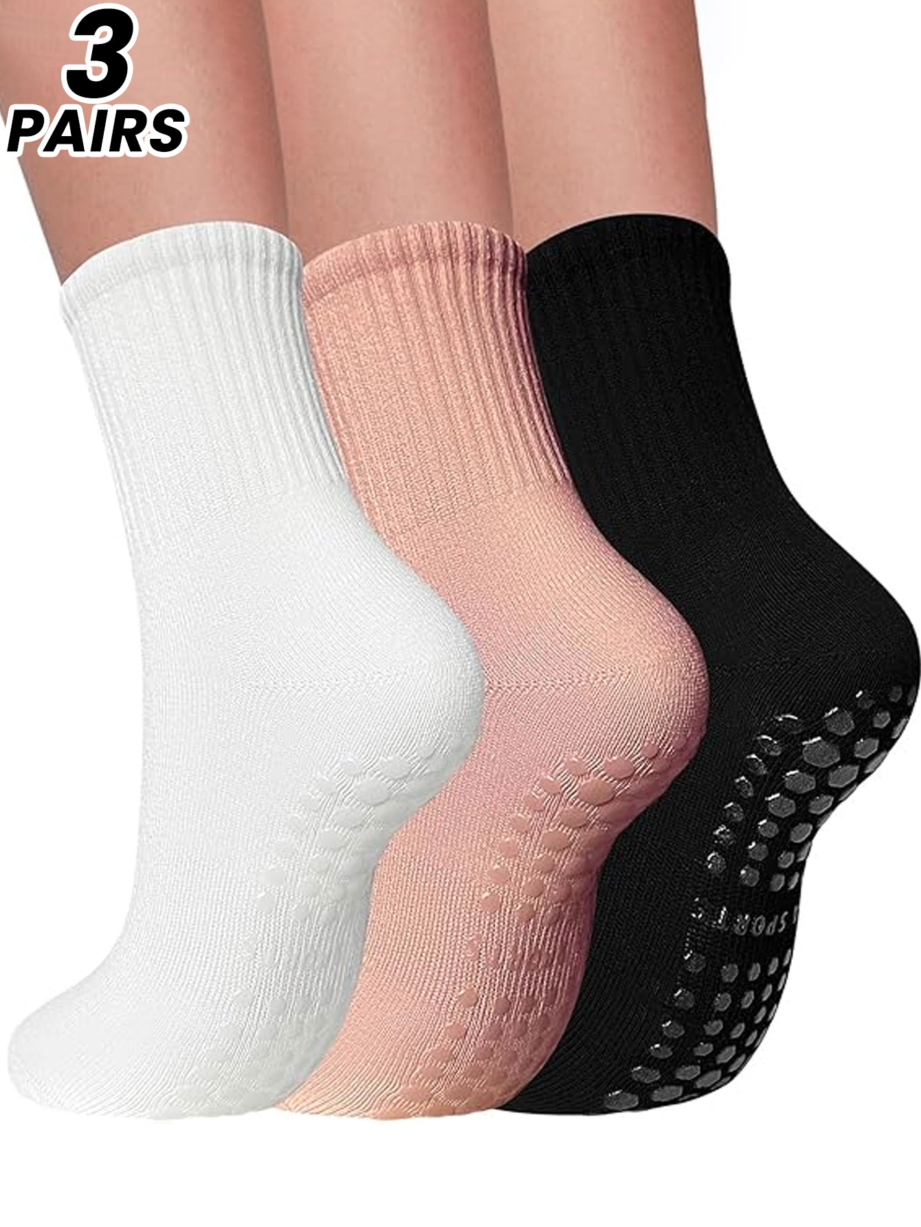 Yoga Fitness Women - 3 пары профессиональных носков для йоги