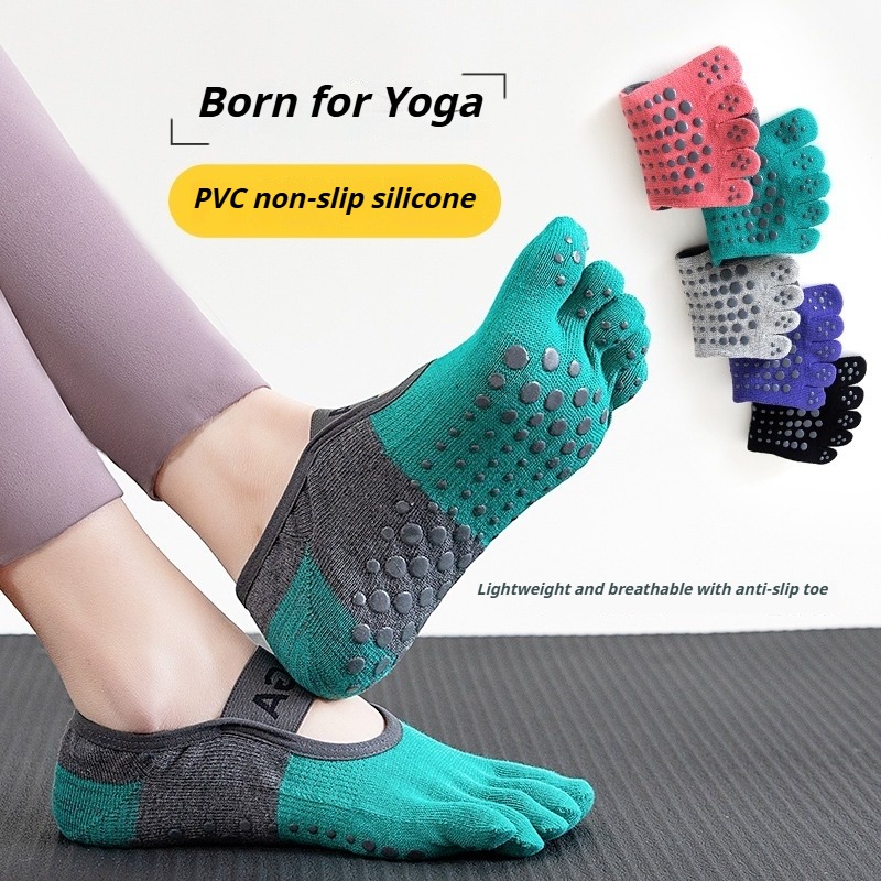Yoga Fitness Women - Профессиональные противоскользящие пятипальцевые носки для пилатеса